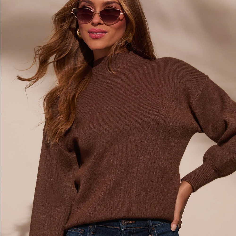 NWOT Brown mock neck Women's Sweater